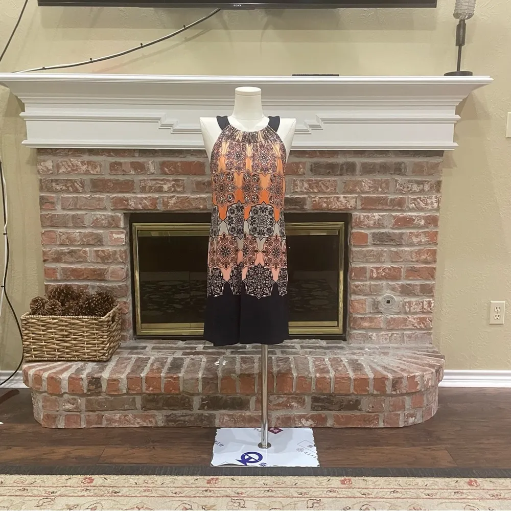 EnFocus Petites orange and black floral midi dress / 4P / Excellent condition - Image 5