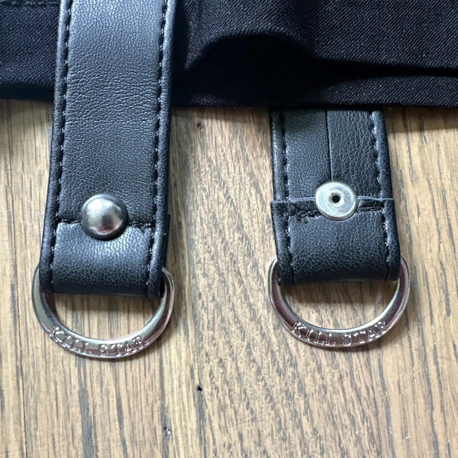 Gothic Skirt Rave Strappy Sexy Lip Service Y2K Tripp Killstar Bondage Chains Black - Image 4