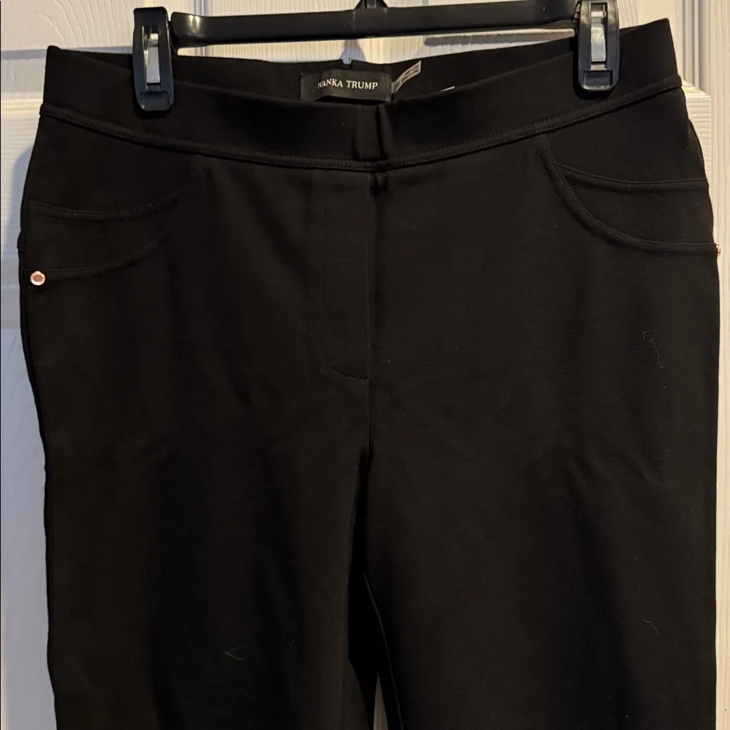 Ivanka Trump Black Stretch Pants Size Medium - Image 4