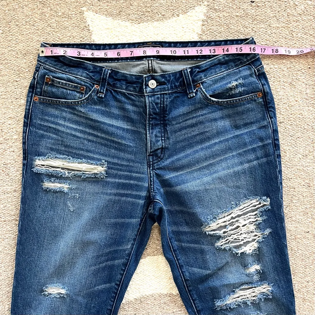 Abercrombie & Fitch Ames Slim Boyfriend Distressed Jeans Size 29/8 - Image 5