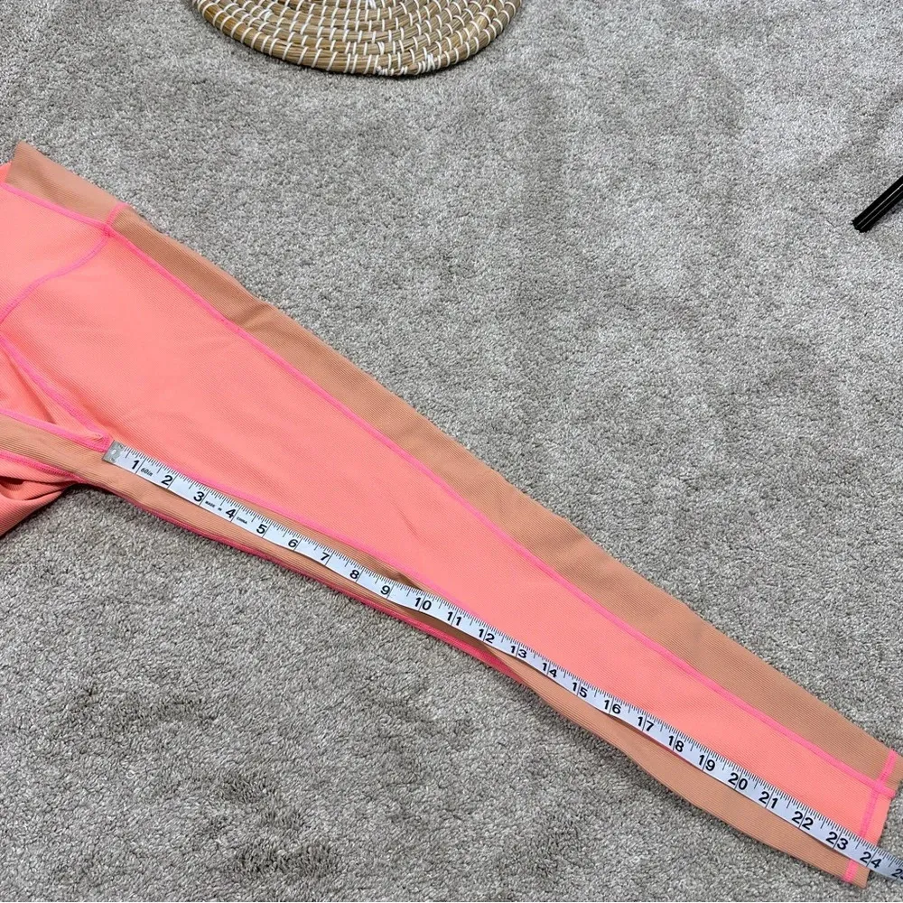 Wilo The Label Rib Contrast 7/8 Leggings Pink Peach Size S Orange - Image 13