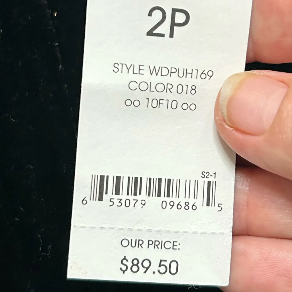 NEW Liz Claiborne Wide Leg Black Velvet Pants size 2P NWT New With Tags - Image 7