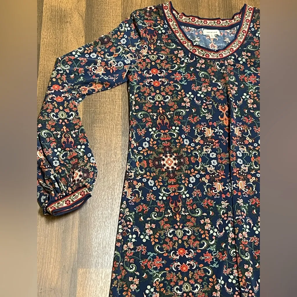 Max Studio Blue Floral Patterned Top - Image 7