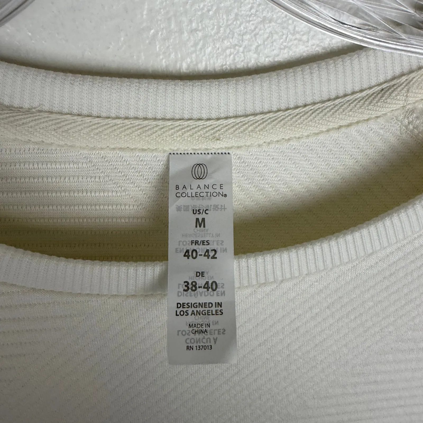 Balance Collection Womens Off White Sweatshirt Size Medium Kamari Relaxed NWT - Image 5