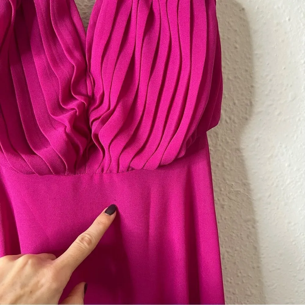 Michael Costello x Revolve Chiffon Strapless Mini Dress in Pink Size XS Barbie - Image 10