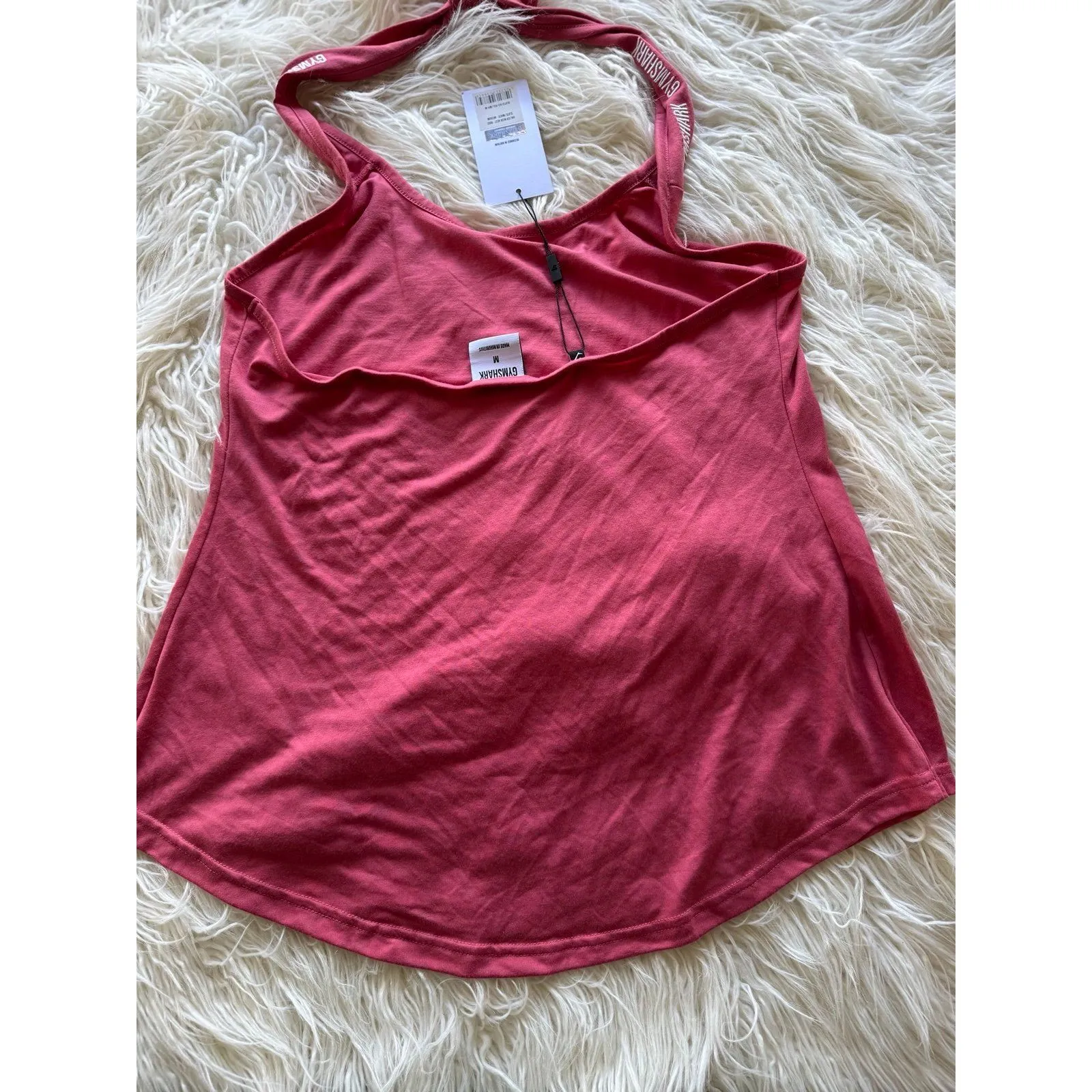 Gymshark Ark Halter Neck Vest Rose Slate White Size Medium - Image 8