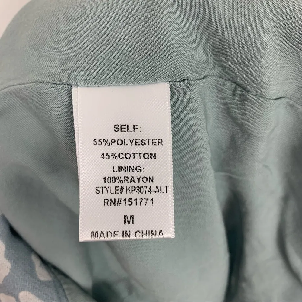 Altar'd State High Rise Light Blue White Leopard Print Shorts Medium - Image 9