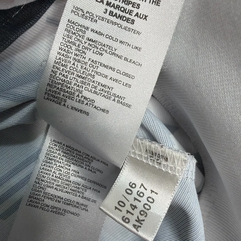 Adidas Originals Zig Zag Track Jacket Gray White Full Zip Women’s XS(A250) - Image 9