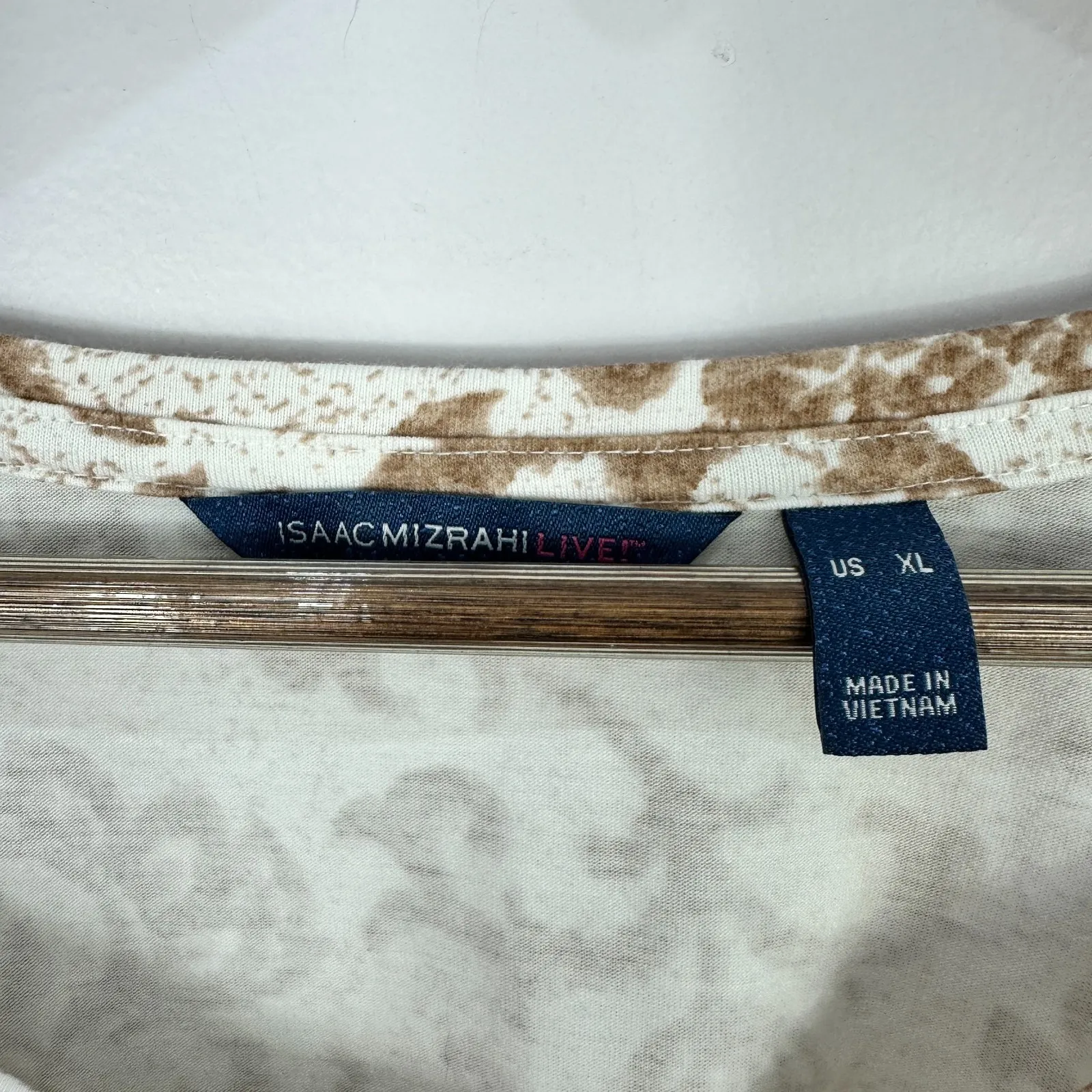 Isaac Mizrahi Live Top XL Brown Floral Fall Autumn Boho Cottagecore Casual Layer - Image 2