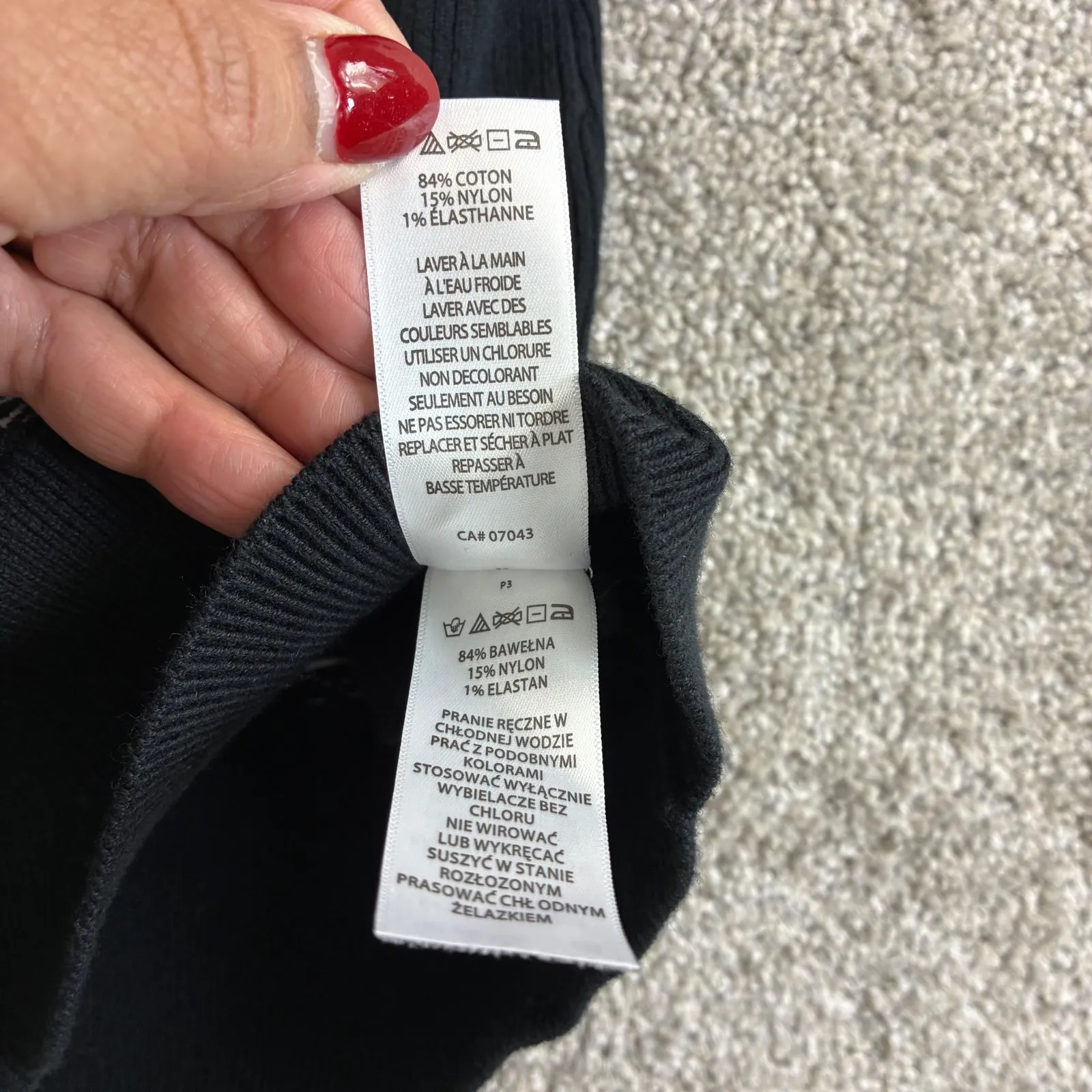 SKYR Womens L Black White Geometric Print Cardigan Zip Up Hoodie Aztec Nordic Size L - Image 9