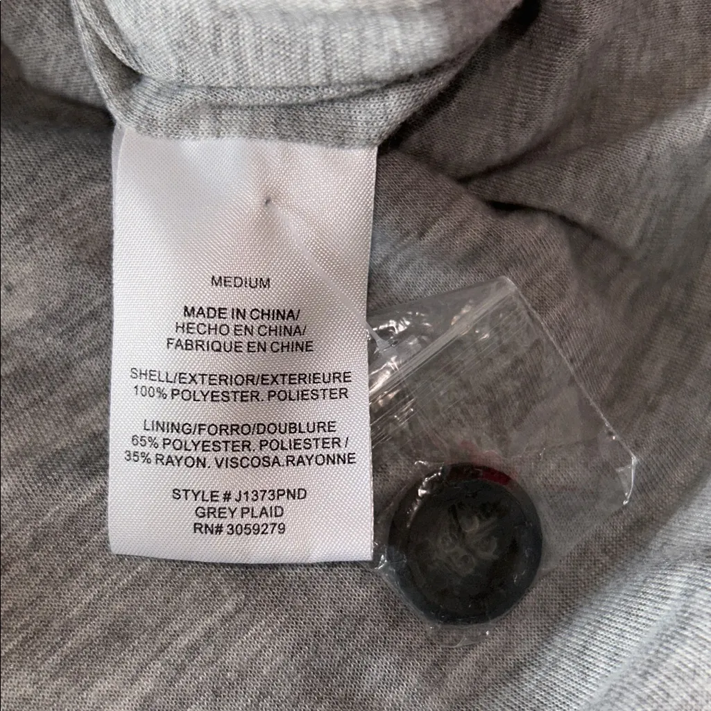 Thread & Supply Womens Gray Plaid Shacket Size Medium‎ - Image 9