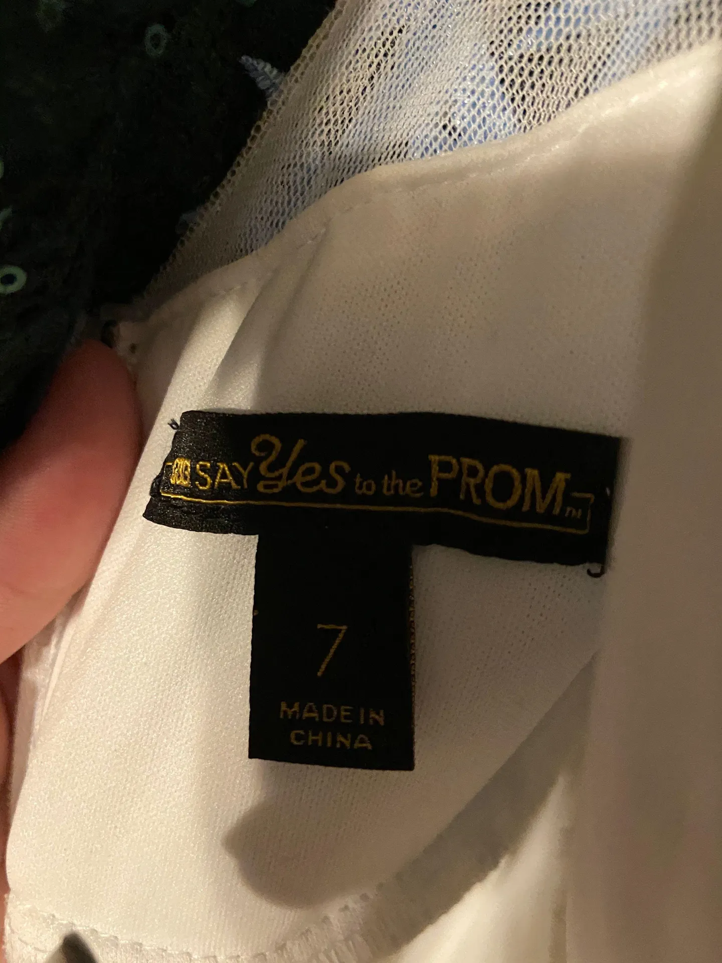 Prom Dress Blue Size 8 - Image 3