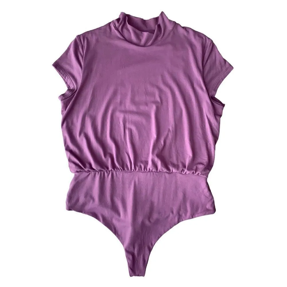 Susana Monaco Mock Neck Thong Bodysuit - Image 5