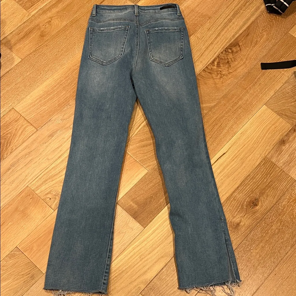 Risen Stylish‎ Blue Straight Leg with ankle slit Women's Jeans 28 - Image 3