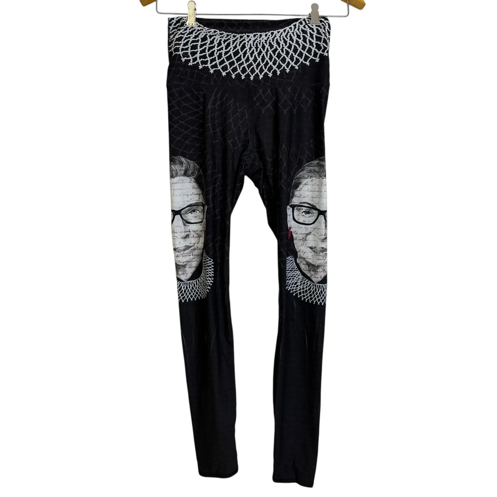 Yoga Democracy RGB Ruth Bader Ginsberg Leggings Womens Small Black Gym Stretch - Image 2