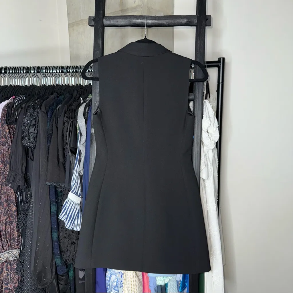 Babaton Aritzia Mastermind Black Sleeveless Blazer Dress - Image 14