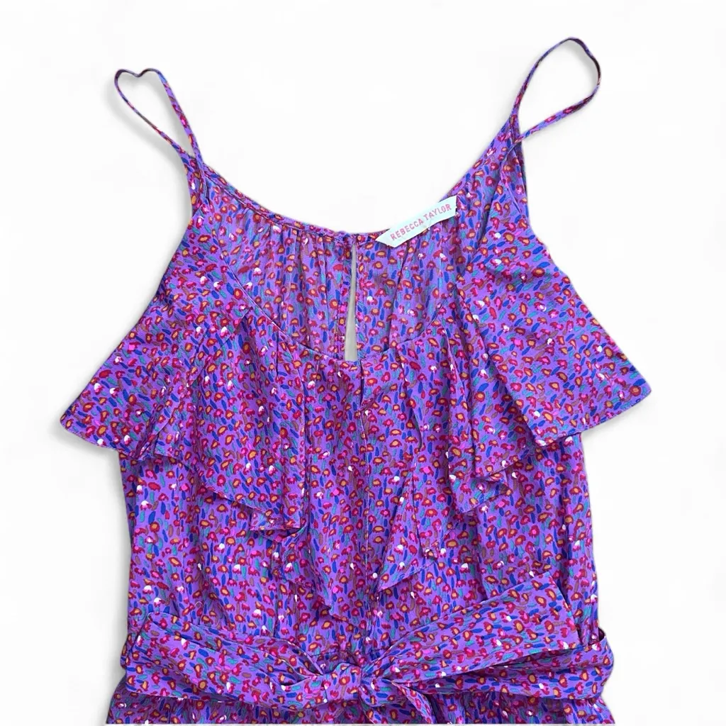 Rebecca Taylor Silk Ruffled Dress Medium - Image 3