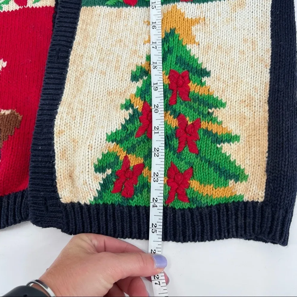 Alexandra Bartlett Christmas cardigan sweater small‎ Ugly Black - Image 6