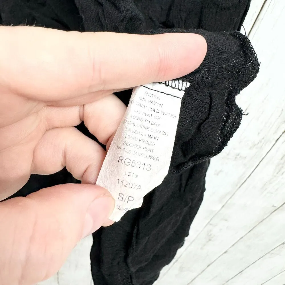 Elan Top Women Size Small Black Tank Crossback Flowy Summer Everyday Lightweight - Image 3