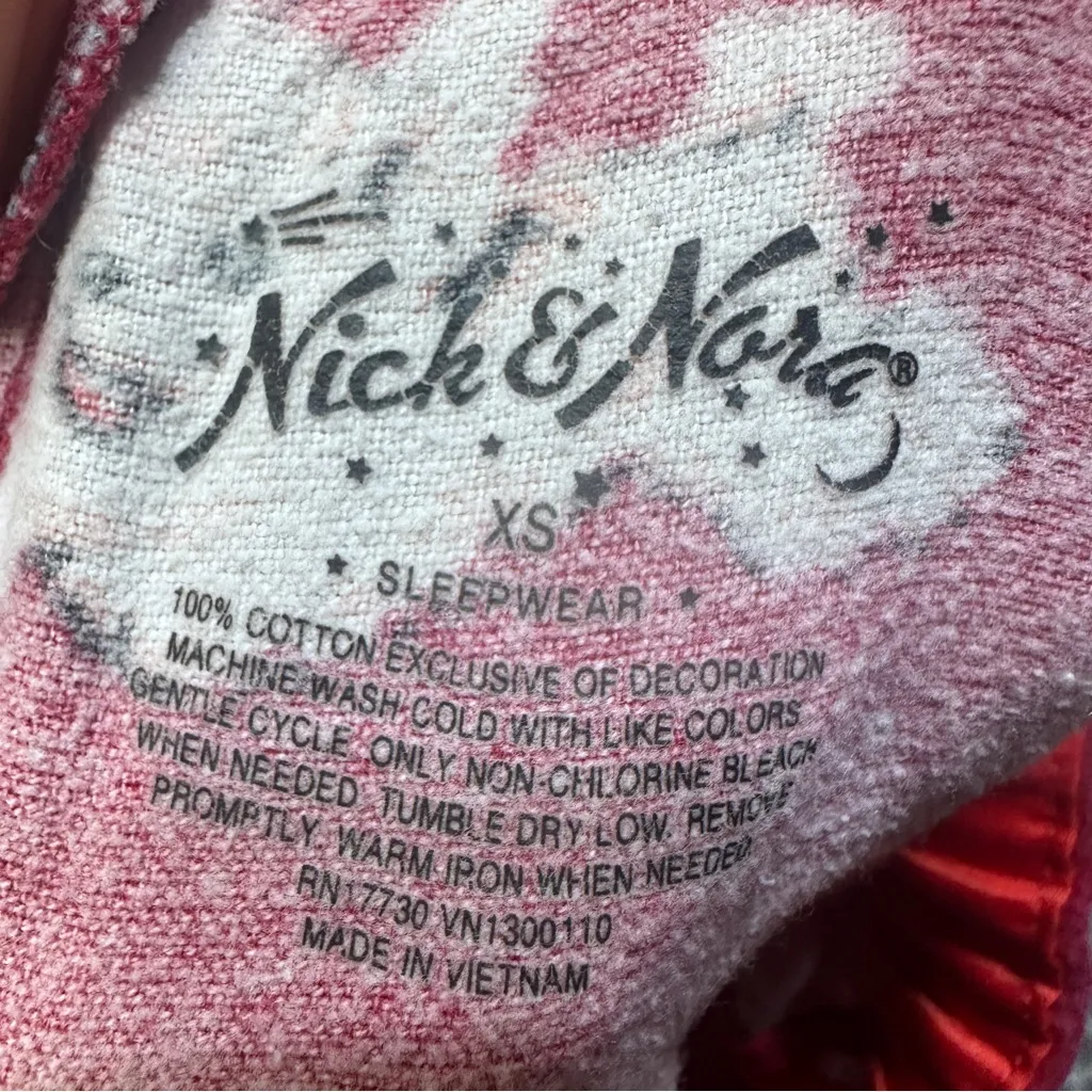 Nick & Nora Vintage Christmas Print Flannel Top XS - Image 4