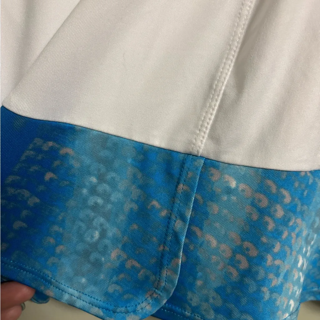 Tail White Blue Sequin Skies Tennis Athletic Skort Flounce Skirt Size XL New - Image 3