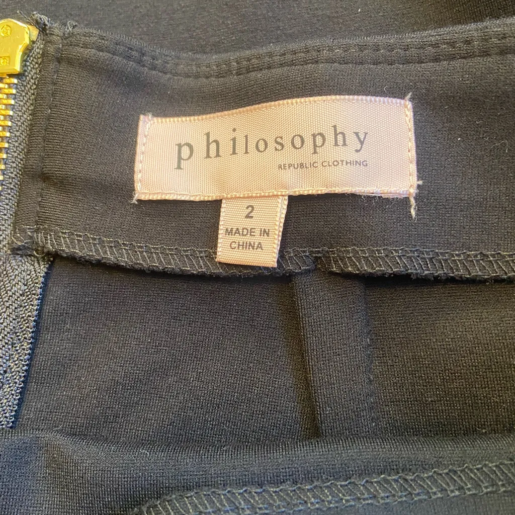 Women’s black pencil skirt philosophy size 2 - Image 5