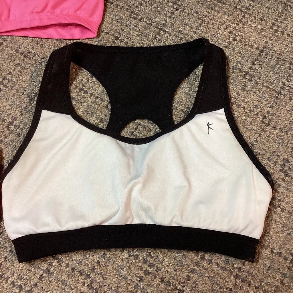 Champion Danskin No Boundaries Pink Coral White Sports Bra Lot * Sizes M/L - Image 5
