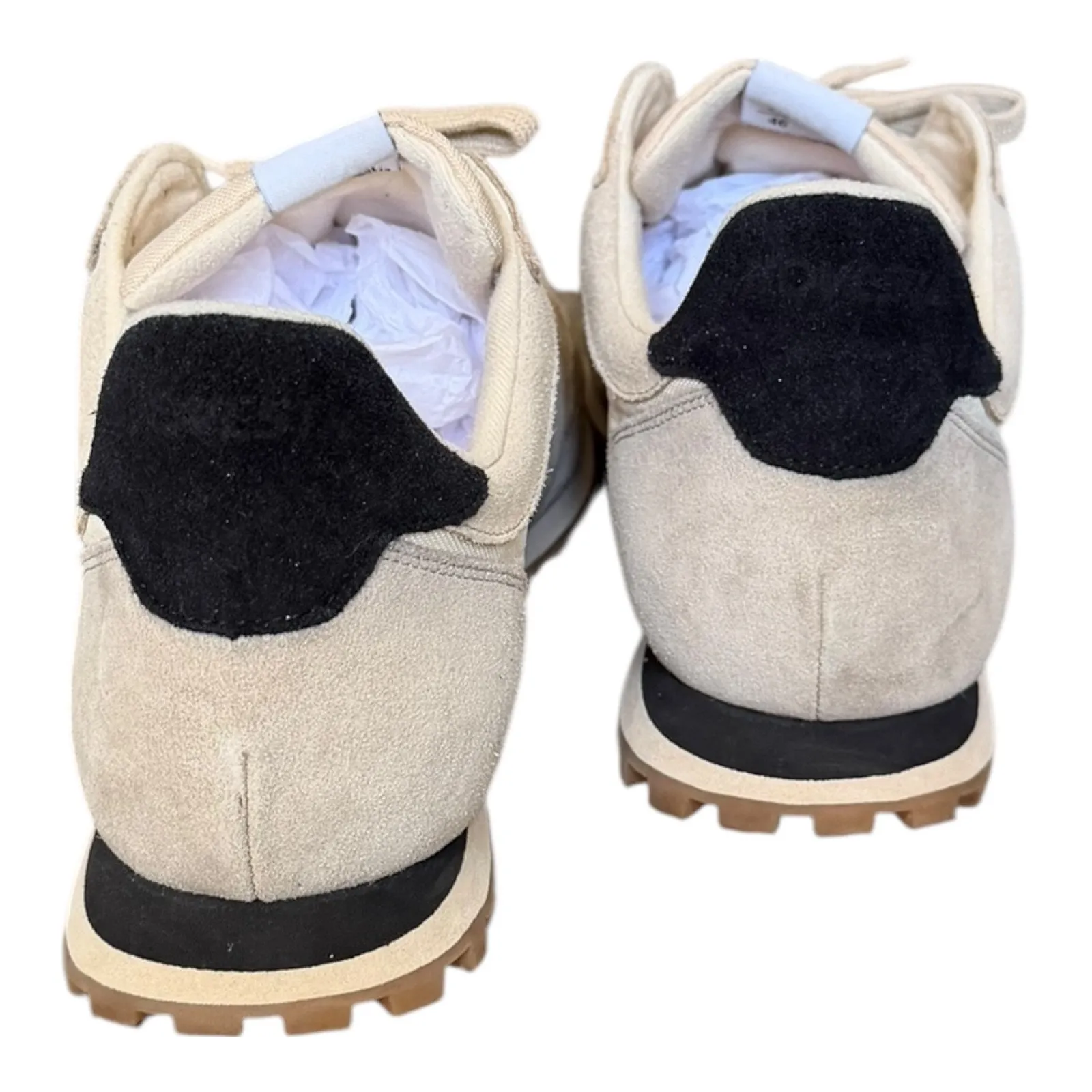 Novesta Marathon Trail Running Shoes Beige Low Top Lace Up Sneakers SZ 46 EU/12 - Image 6