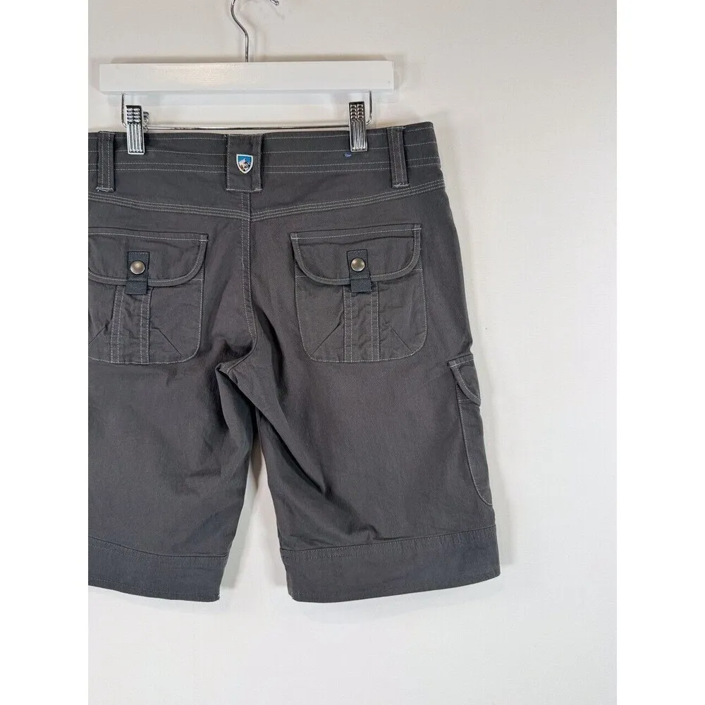 Kuhl Womens Shorts Gray Splash Cargo Stretch Hiking Outdoor Camp Gorpcore Size 2 - Image 6