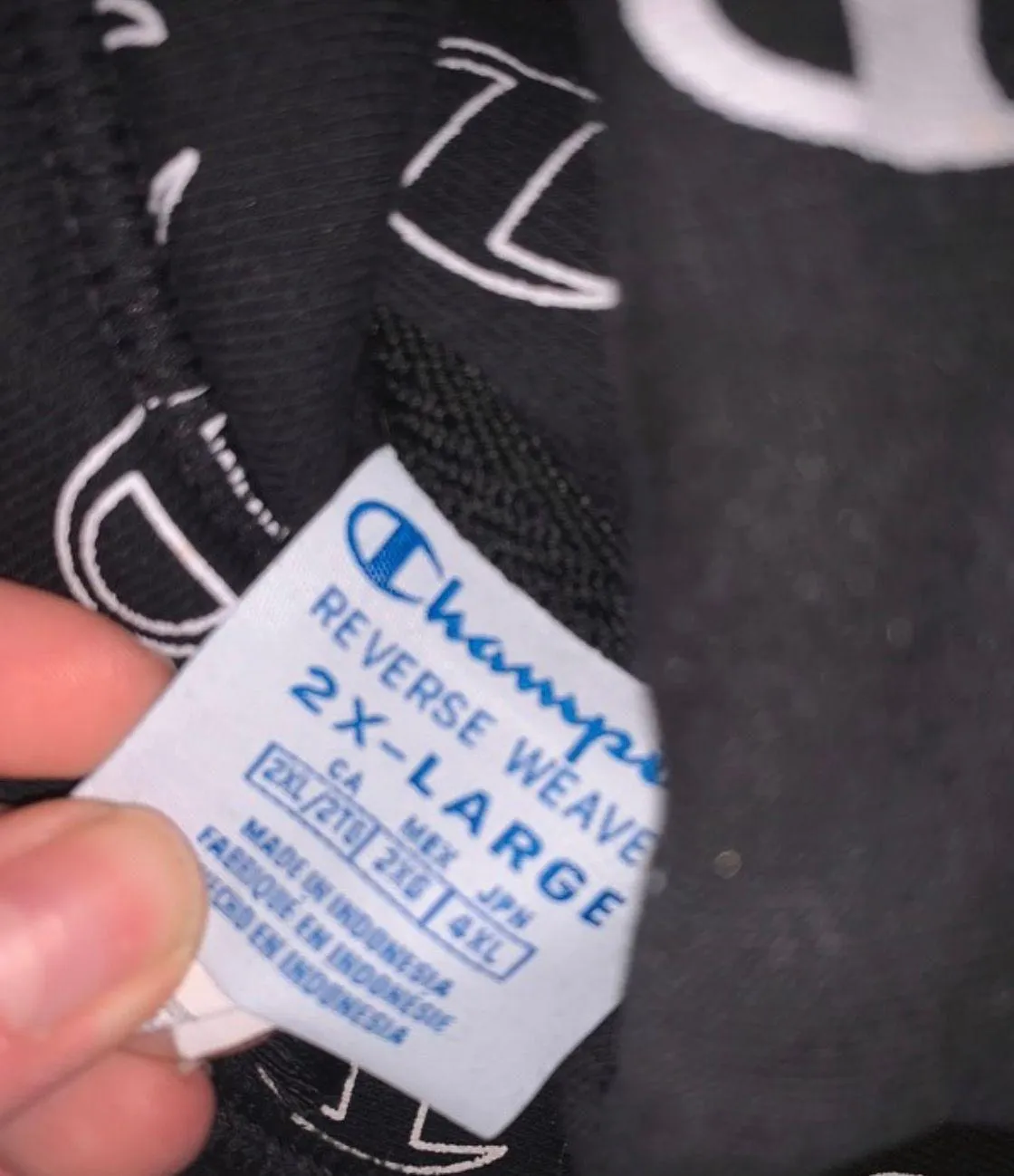 Reverse Weave Hoodie Logo All Over 2xl - Image 2