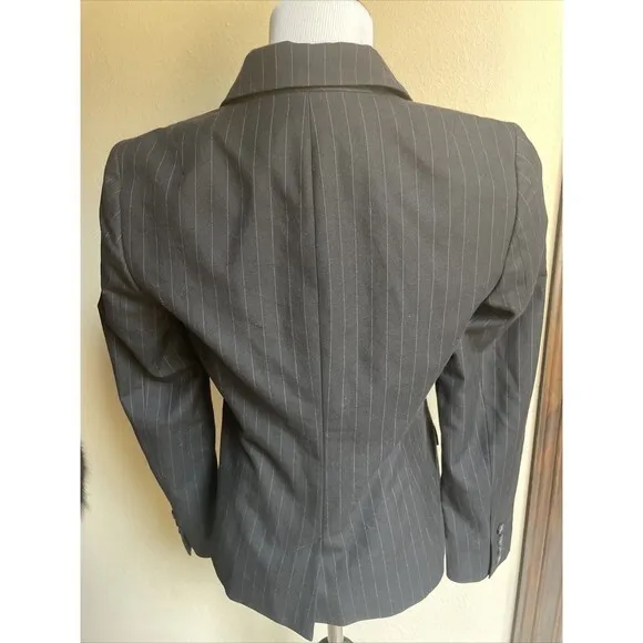 Banana Republic‎ Blazer Womens 4P Black Wool Blend Business Formal NWT $178 - Image 3