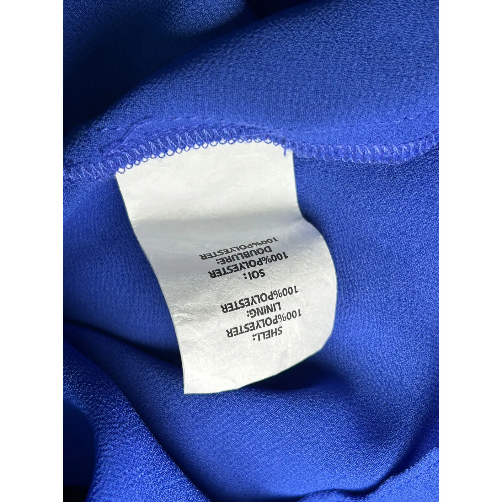 Ramy Brook Dany Blouson Mini Dress Sleeveless Ruffle Hem Cobalt Blue Party‎  L - Image 8