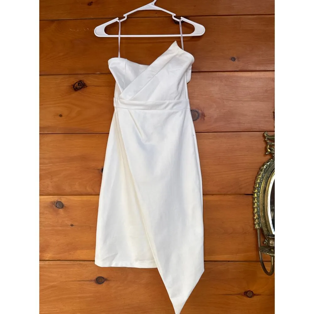 Lulus Queen of the City White Strapless Bodycon Dress Engagement Party Size S - Image 4
