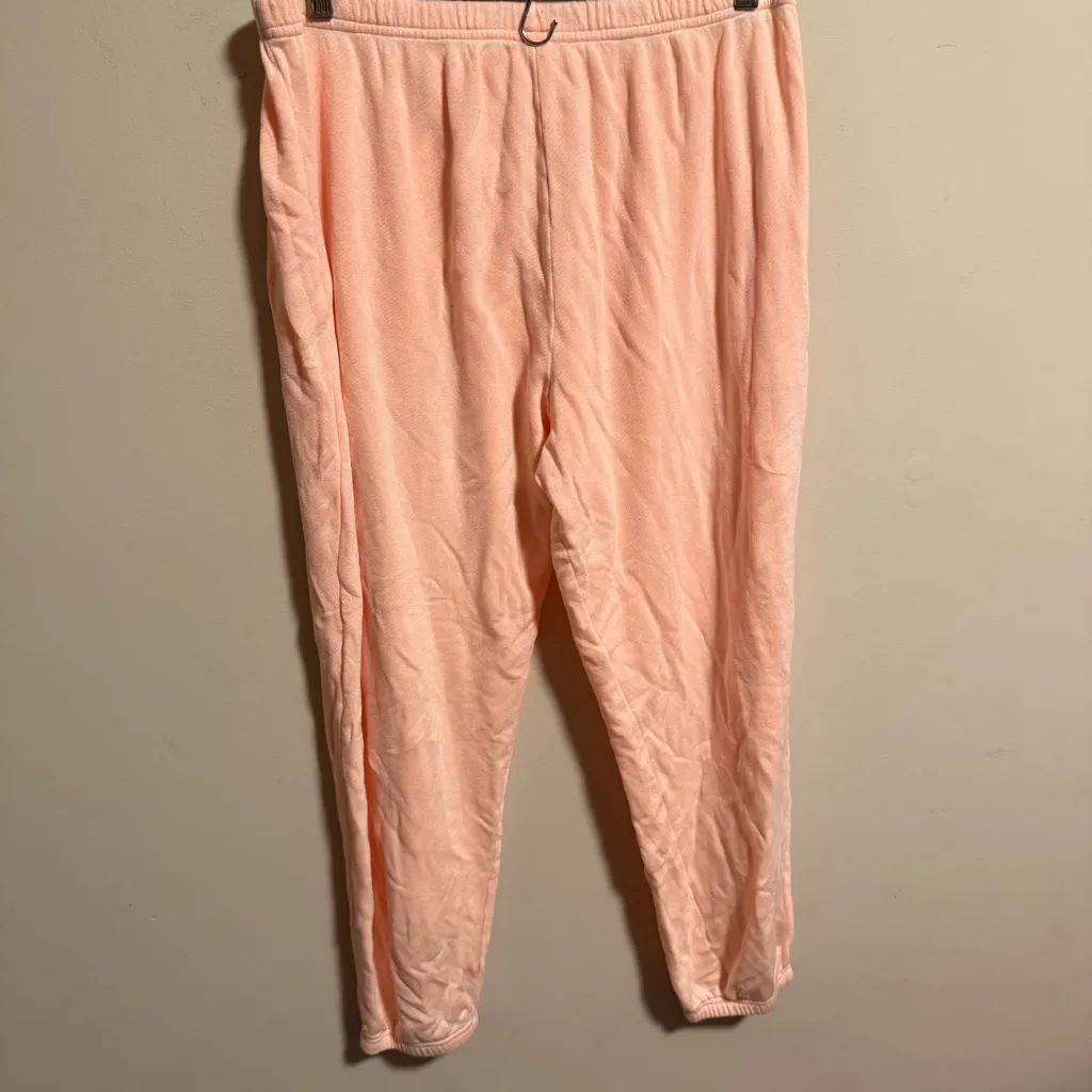 SKIMS Lounge SET French Terry Jogger Cuffed Zip Up Hoodie Orange- Size Large - Image 8