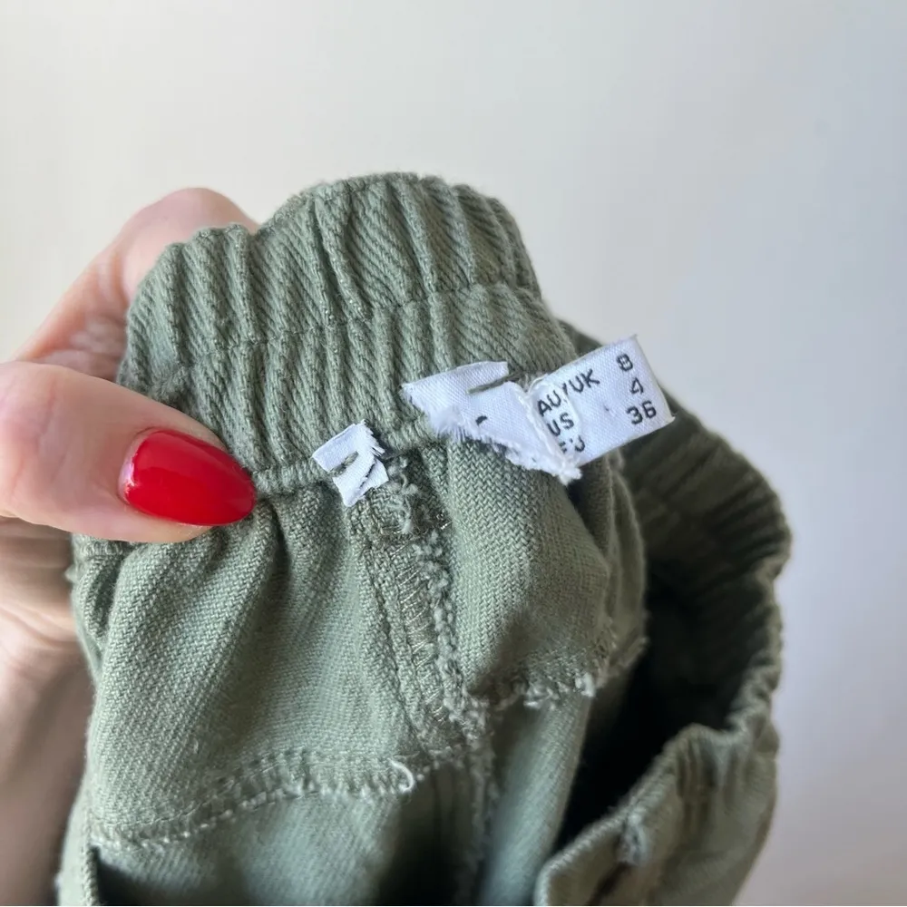 Pawley Green Relaxed Fit Straight Leg Cargo Pants 4 - Image 9