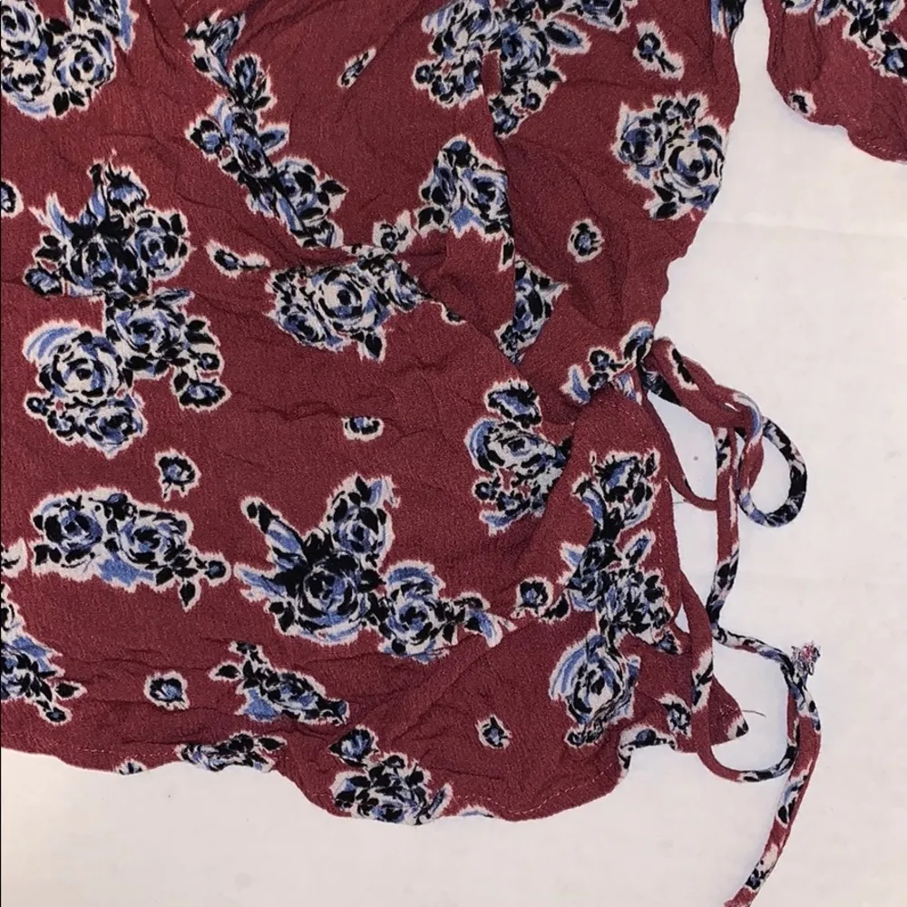 Honey Belle  floral rust navy blue wrap top - Image 2