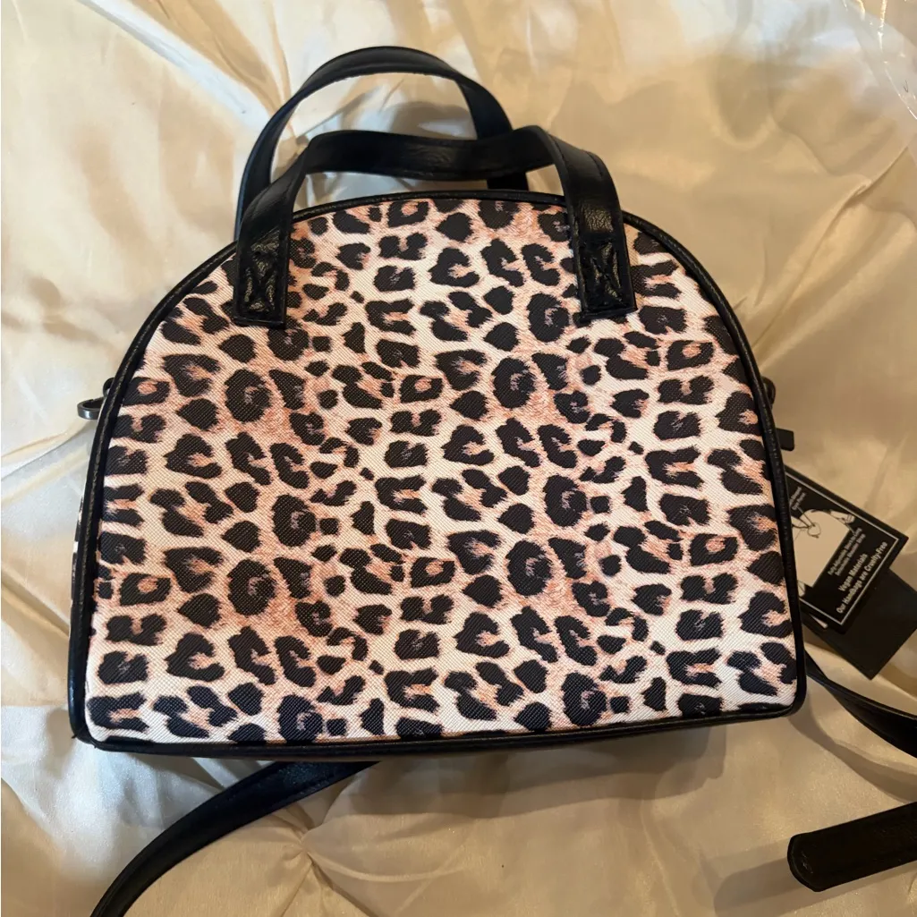 Ed Hardy Leopard Print Satchel with Tattoo Design - Image 6