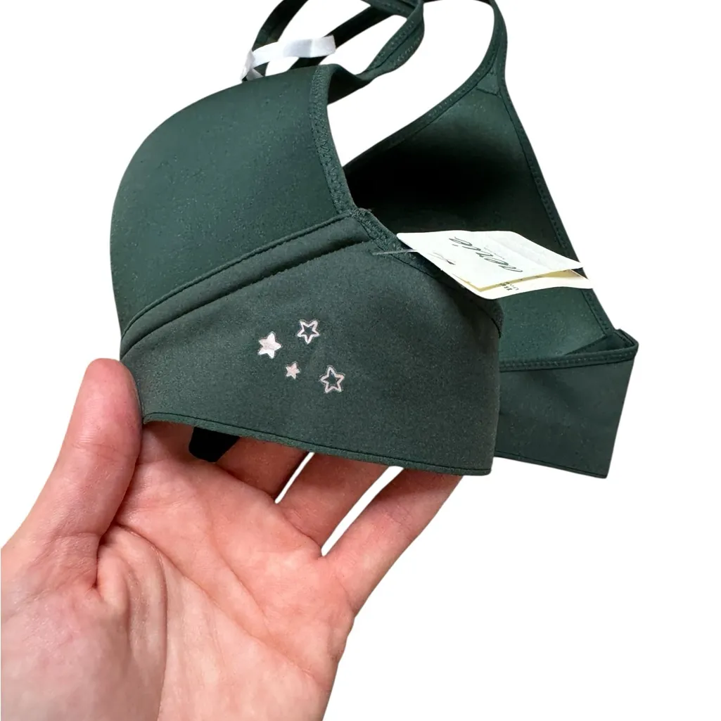 NWT Aerie Forest Green Bra with Cross-Back 34B - Image 4
