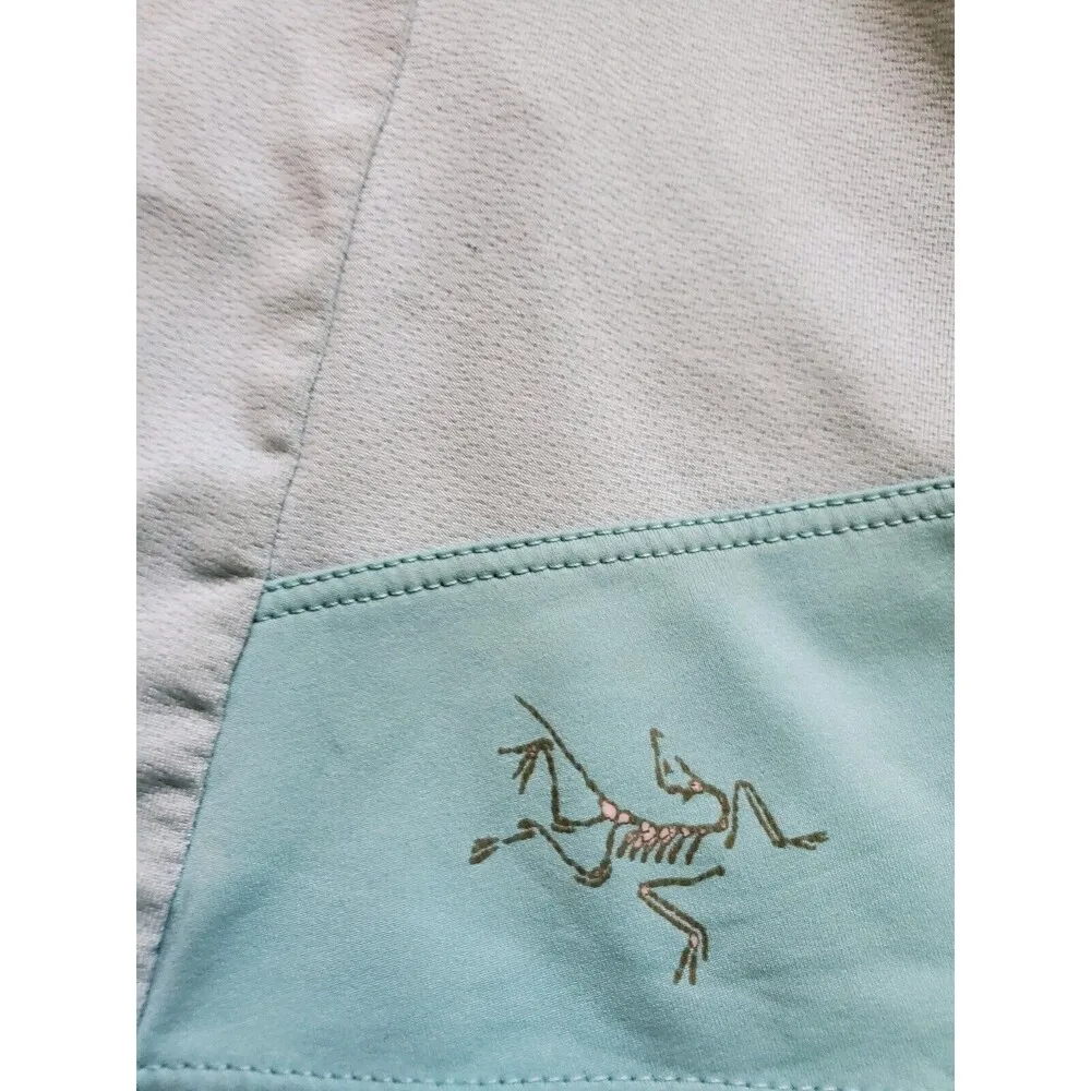 Arc'teryx Performance Shirt Women Medium Teal V Neck Active Running FLAWS READ - Image 3