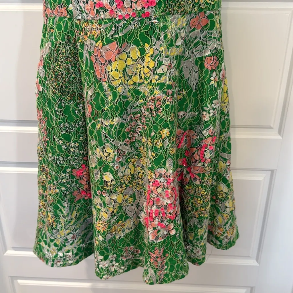 Anthropologie Laced Verbena Dress Maeve Floral Sequin Spring 6 - Image 6