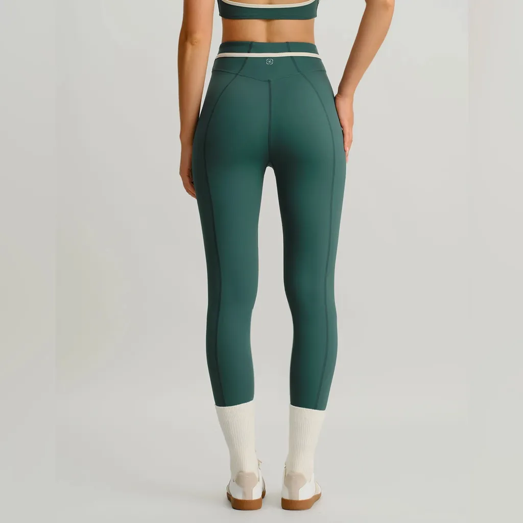 Berlook Dark Green Line Leggings 25" Size M - Image 2