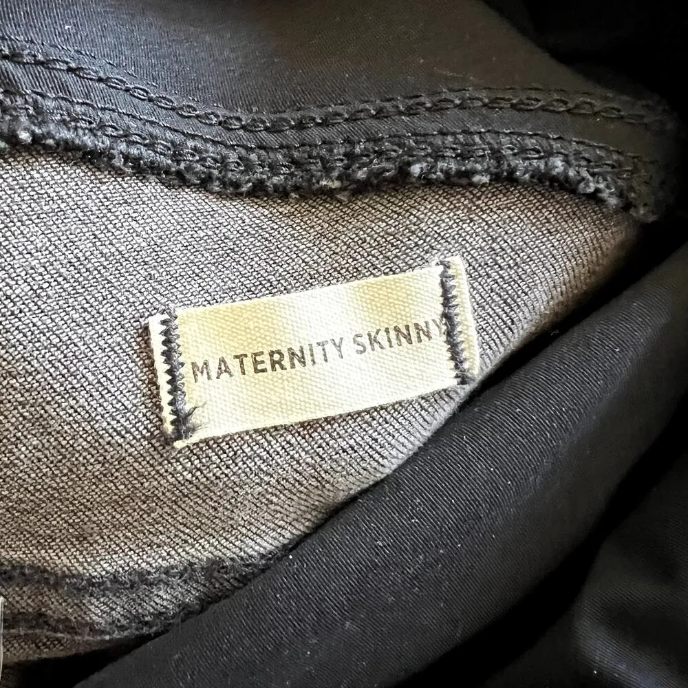 Madewell Maternity Over-the-Belly Skinny Jeans black sea size 25 DR - Image 5