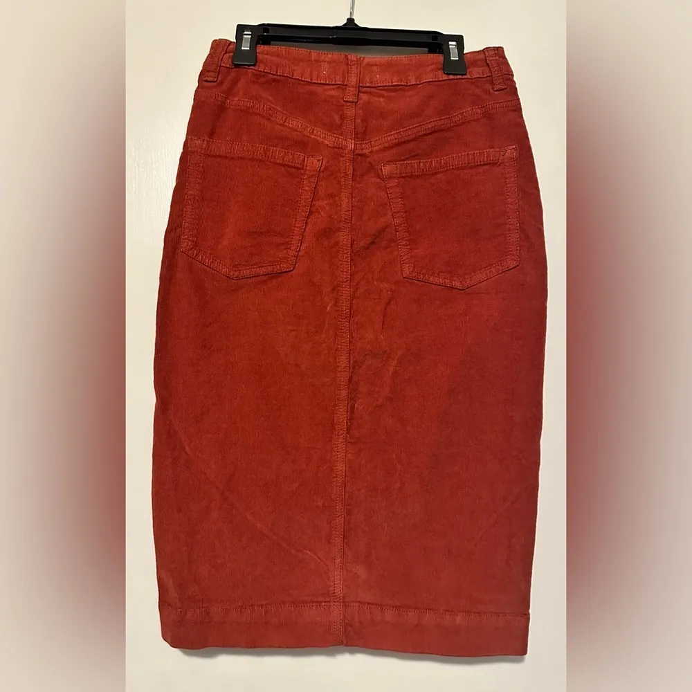 NWT Free people We the Free corduroy knee length skirt brick size 25 - Image 2