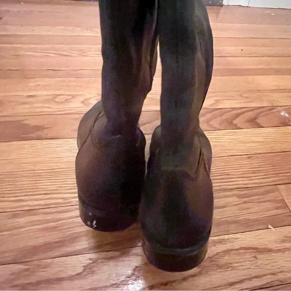 INC International Concepts Fawne Black Leather Knee - Image 7