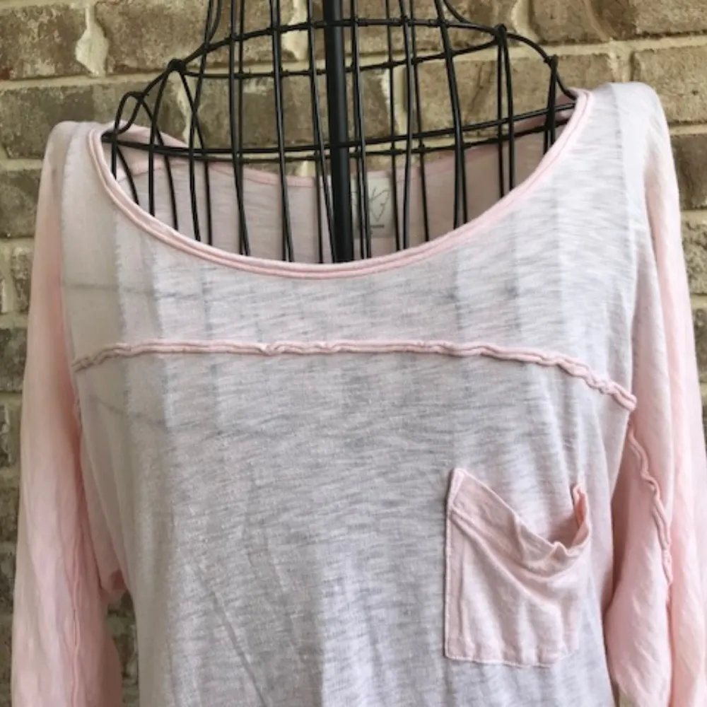 Ella Moss Tunic Top Pink  Cotton Modal Size Small - Image 3