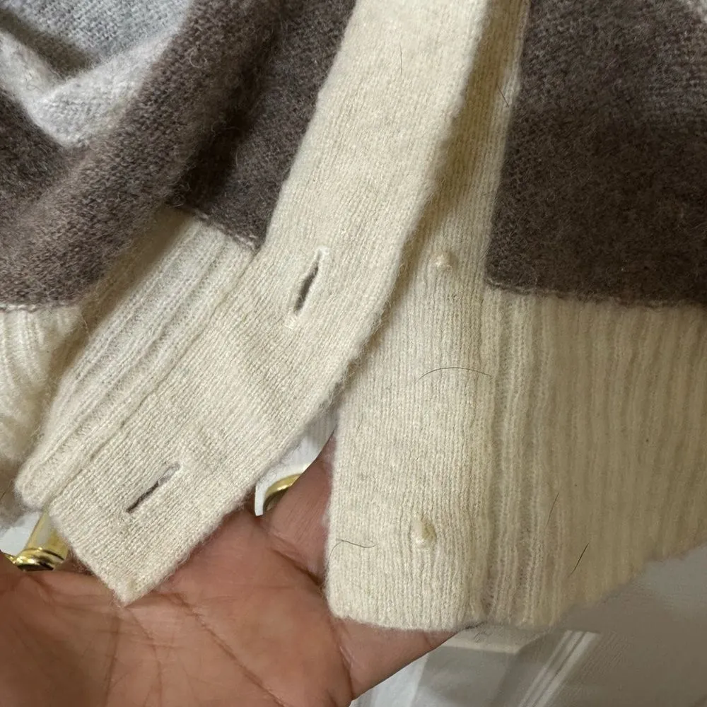 GAP‎ Brown Striped Button Cardigan- size L - Image 5