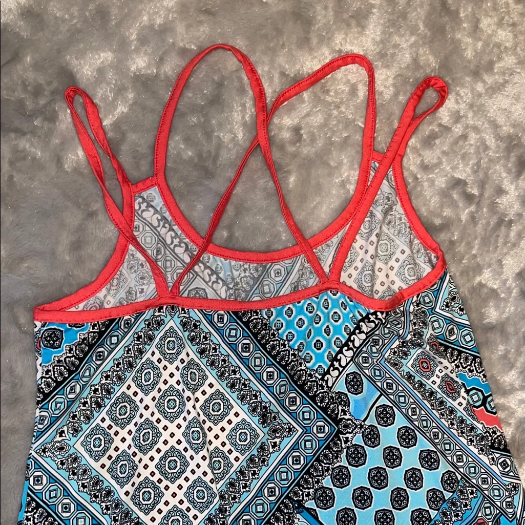 Secret Treasures Blue Geometric Tile Nightgown L 12-14 - Image 6