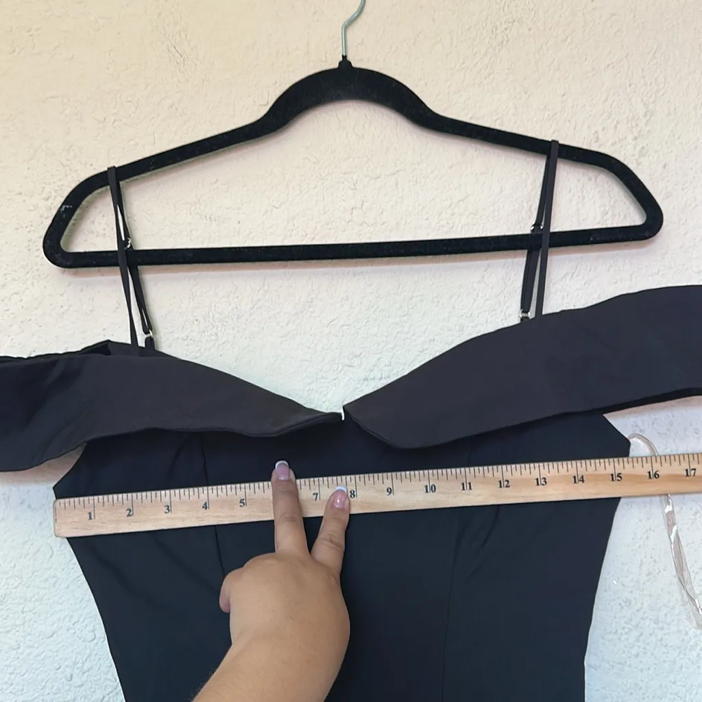 House of CB‎ S D-DD Tall Elida’ black off shoulder mini dress NWOT - Image 7