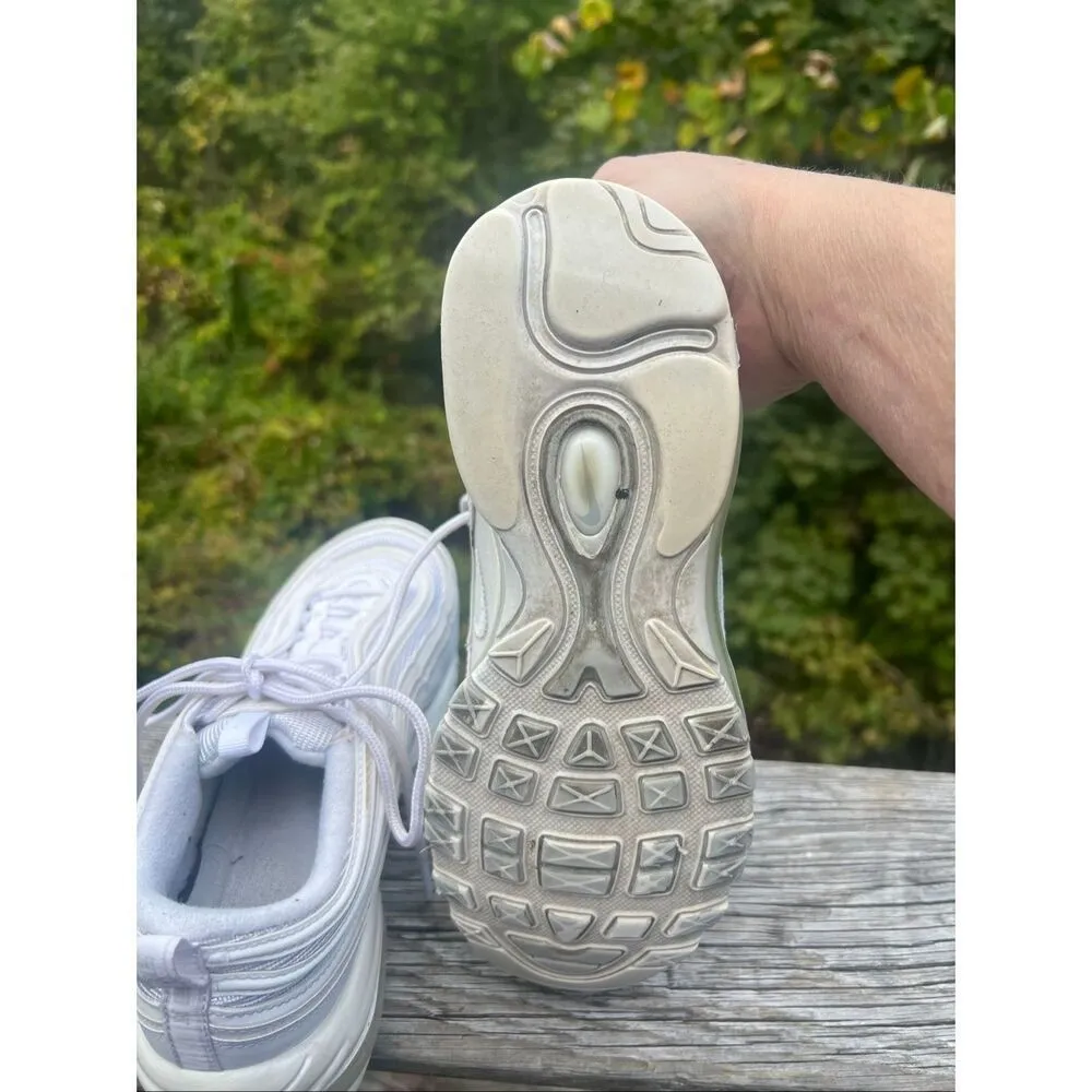 Nike Womans Air Max 97 Triple White Sz 8 921733-100 - Image 4