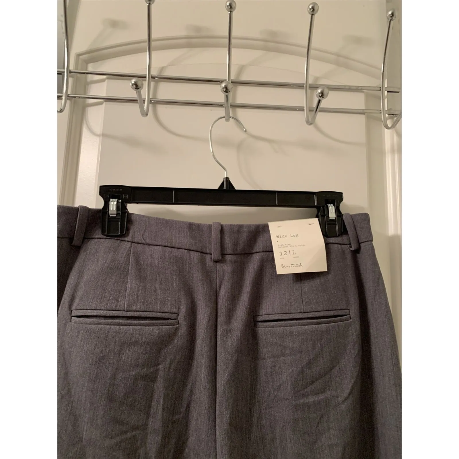 A New Day Women's Gray Dress Pants Slacks Wide Leg Stretch w/Pockets Size 12 - Image 11